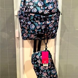 Vera Bradley backpack and pouch! New with tags. Multi color.